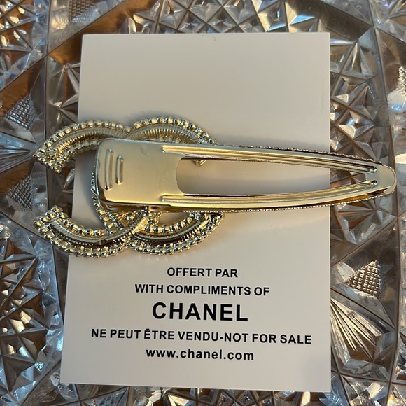 Gold/Pearl/Crystal Hair Clip - Picture 3 of 3